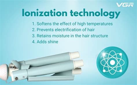 VGR V-595 3 Barrel Curling Iron Hair Crimper Hair Curler, Rod, Tong ...