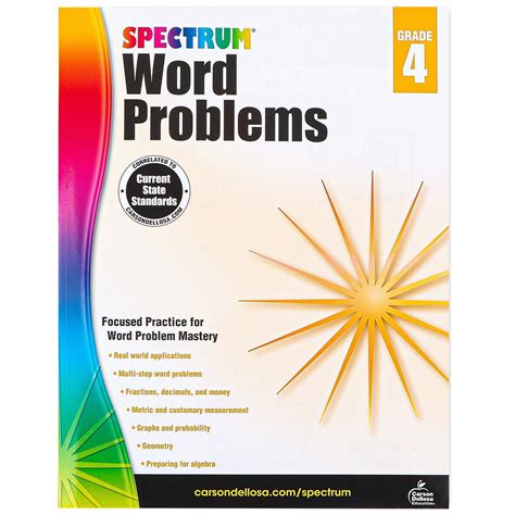 Spectrum Word Problems Workbook, 128 Pages, Grade 4 | Mardel | 4006110