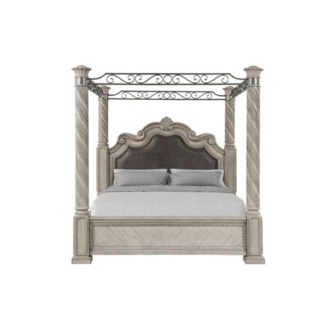 Laurel Foundry Modern Farmhouse® Gudino Upholstered Panel Canopy Bed ...