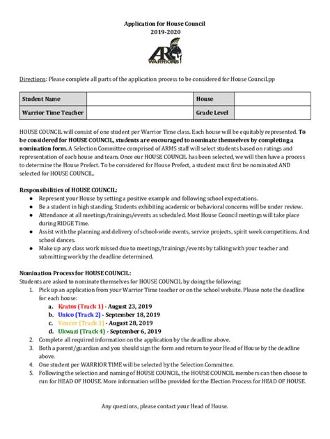 Fillable Online Application for House Council Fax Email Print - pdfFiller