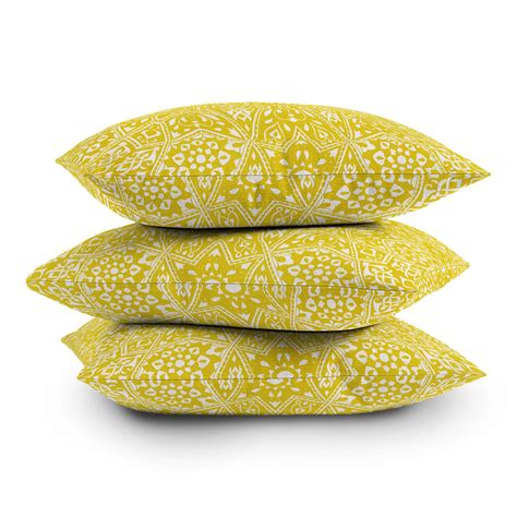 Amirah Yellow Throw Pillow Aimee St Hill