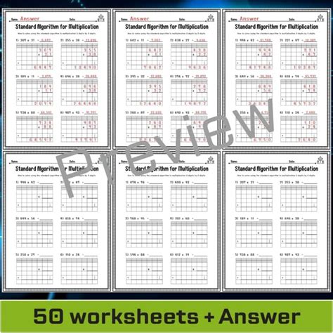 Image result for Standard Algorithm Multiplication 3rd Grade