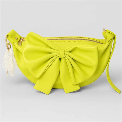 Round Bow Sling Bag - Lime Green