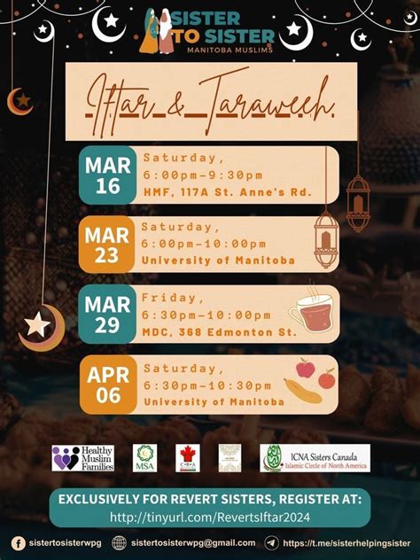 Revert Sisters Iftar & i’tikaaf night!, University Of Manitoba, Price ...