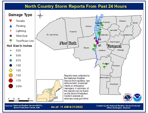 Review of the Widespread Wind Damage in the Champlain Valley on August ...