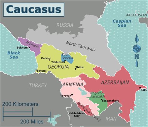 Map Of Georgia Caucasus