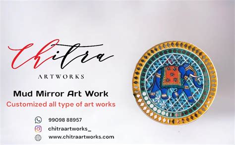 Buy Chitra artworks Mud & Mirror Work Lippan Art Wall Decor/Hanging ...