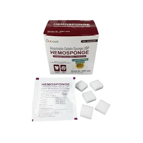 DENTAL HEMOSPONGE ABSORBABLE GELATIN SPONGE STERILE India | Ubuy