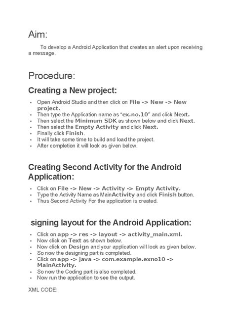 MC 6 - Java Code for Developing Alert Notification Android App - Studocu