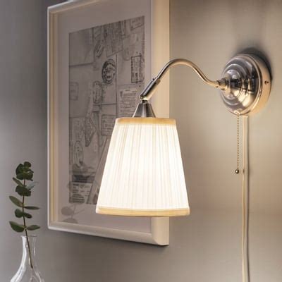 ÅRSTID wall lamp, nickel-plated/white - IKEA