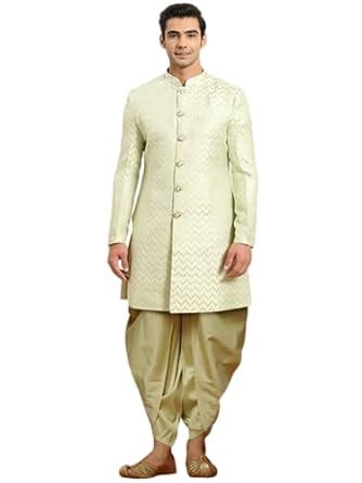 Buy KISAH Men's Cotton Blend Full Sleeves Regular Fit Woven Design ...