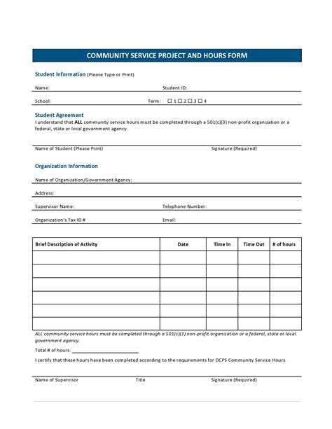 Rezultat imagine pentru Community Service Log