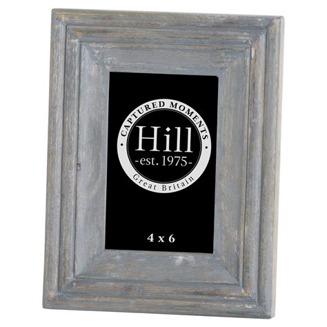 grey bevelled 4X6 Wooden Photo Frame | Wholesale by Hill Interiors