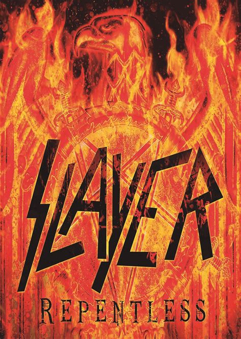 SLAYER Repentless Eagle Fire FLAG CLOTH POSTER BANNER CD Thrash Metal - Slayer