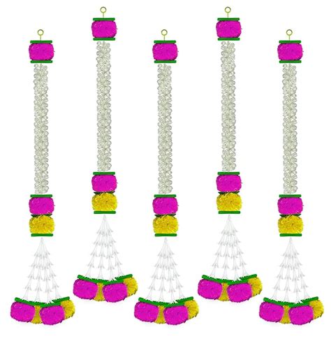 Buy iHandikart Jasmine Artificial Garland with Marigold Flowers ...