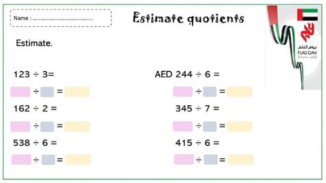 Image result for Lesson 5.3 Estimate Quotients Answer Key
