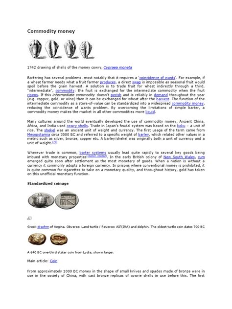 Is Shells an Example of Commodity Money 的图像结果