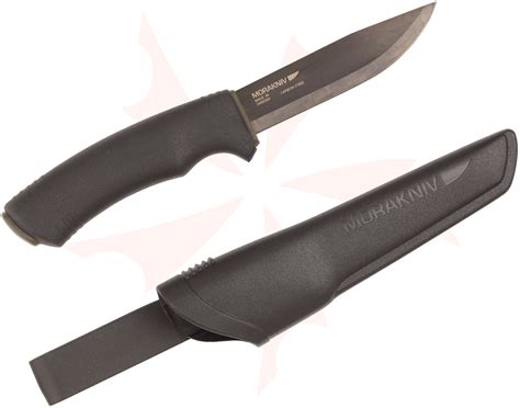 Morakniv Mora of Sweden Bushcraft Black Knife 4.3" Carbon Steel Blade ...