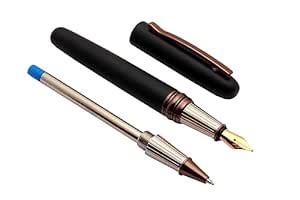 Ledos Matte Black Metal Body Fountain Pen Convertible To Roller Pen 2 ...