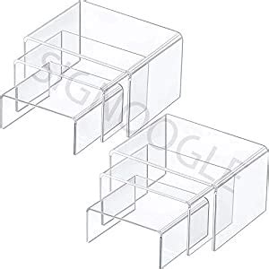 SIGNOOGLE Acrylic Cute Jewelry Show Case Display Stand Functional Shoe ...