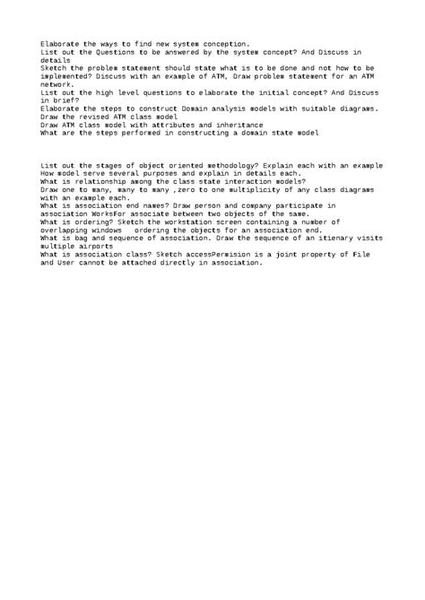 Assignment#1 OOMD1 - pro - Elaborate the ways to find new system ...