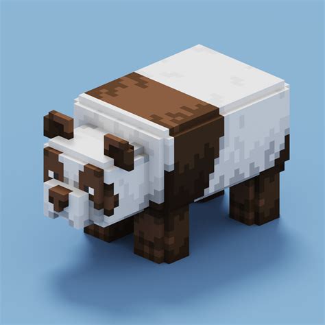 ArtStation - Minecraft's Panda - Voxel Art