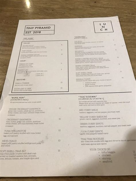 Image result for Tiny Pyramid Menu