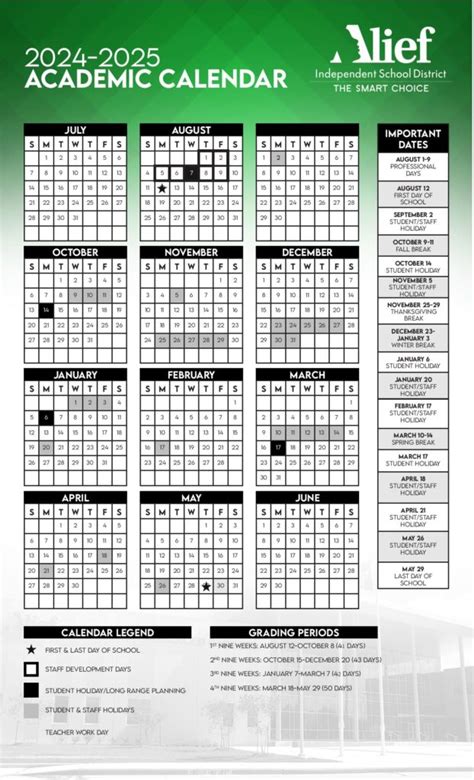 Alief Independent School District Calendar 2025-2026 in PDF - School ...