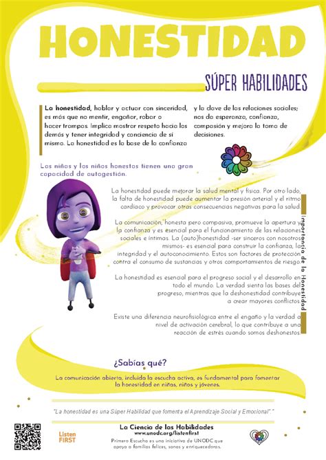 Skill Sheets Templates spanish revised final real 14 11 honesty - La honestidad, hablar y actuar ...