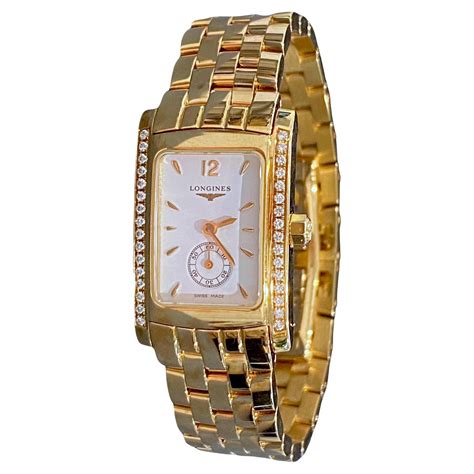 LONGINES DolceVita 18K Yellow Gold Diamond Wrist Watch New For Sale at ...