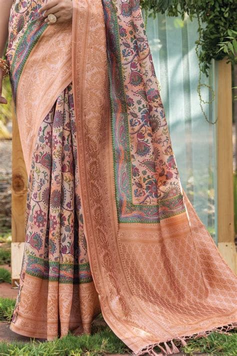 Buy Beige Digital Print Saree online-Karagiri
