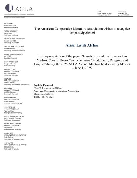 American Comparative Literature Association