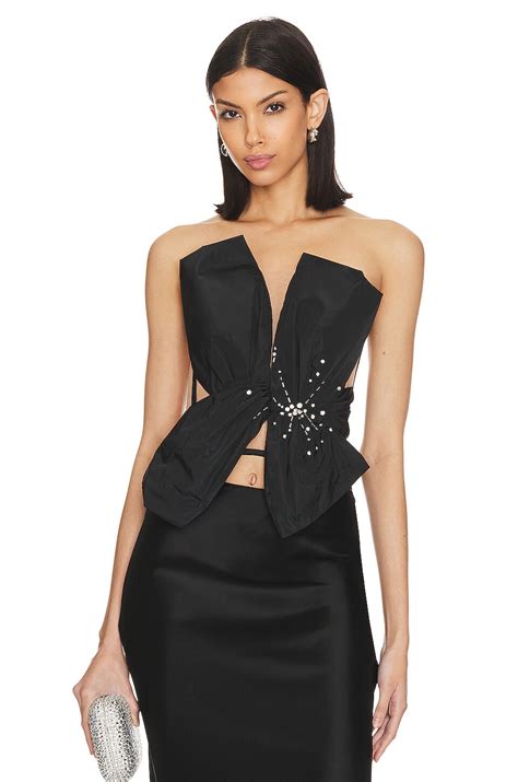 Nafsika Skourti Corset Knot Top in Black | REVOLVE