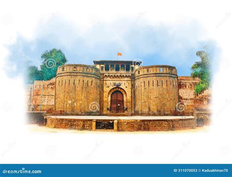 Shaniwar Wada Illustration stock image. Illustration of bajirao - 311070053