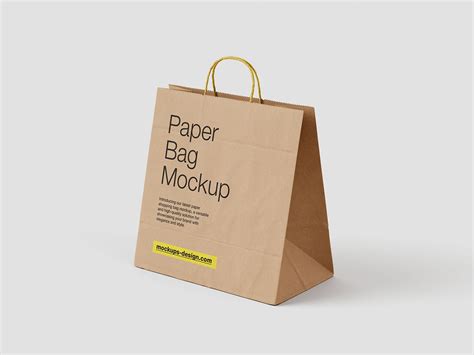 Paper Shopping Bag Free Mockup | Free Mockup World