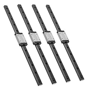 CNCMANS 4PCS MGN9 Linear Rail Guide 400mm with MGN9H Bearing Steel ...