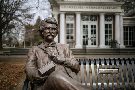 Mark Twain Statue at Cornelius Branch Library · Free Stock Photo