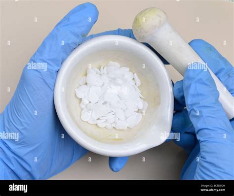 Potassium hydroxide KOH, and is commonly called caustic potash Stock ...