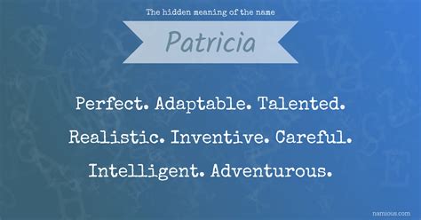 Patricia Name Meaning
