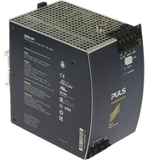 QS20.481 PULS | PULS DIMENSION Q Switched Mode DIN Rail Power Supply ...