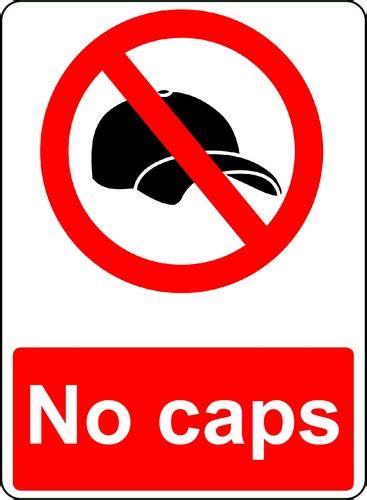 Buy No Caps Osha Decal Safety Sign Sticker 3m Usa Made Online at Lowest ...