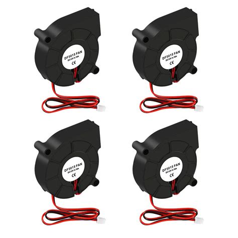 Aokin 4 Pcs 5015 DC Brushless Cooling Blower Fan, 50x50x15mm Cooling ...