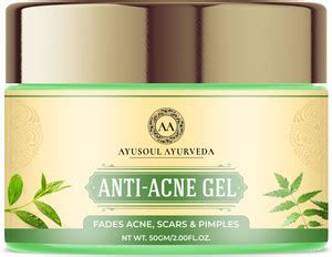 Ayusoul Ayurveda Khadi Anti Acne Face Gel with Tea Tree ,Neem , Tulsi ...