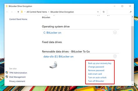 BitLocker Encryption Options 的图像结果