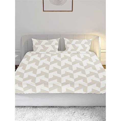 Buy 100% Cotton Combed Yarn 210TC Super King Bedsheet with 2 Pillow ...