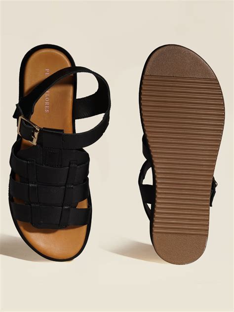 Theo Leather Sandals – Peach Flores