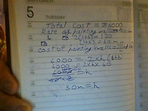 THE FLOOR OF ARECTANGULAR HAS A PERIMETER 120m IF THE COST OF PAINTAING ...