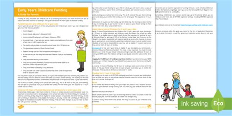 Early Years Funding for Childcare: Guide for Parents