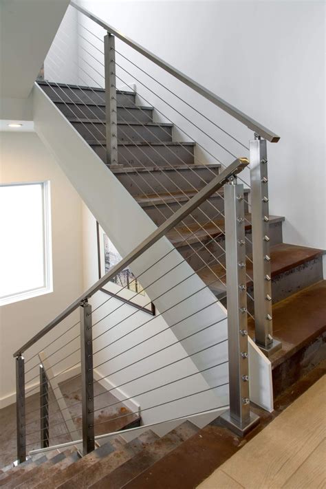 Picture Of Steel Cable Handrail 2023 | Stair Designs