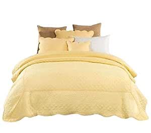 Buy Tache Home Fashion YELLEMDES-Cal King 5 Piece Quilted Yellow ...